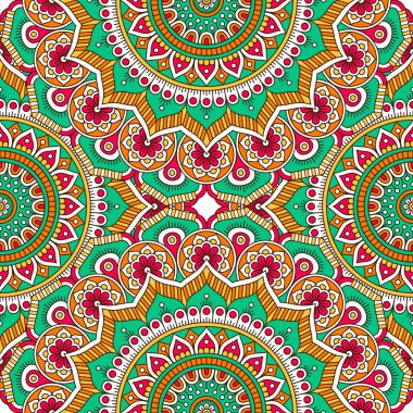 etnik çiçek seamless modeli