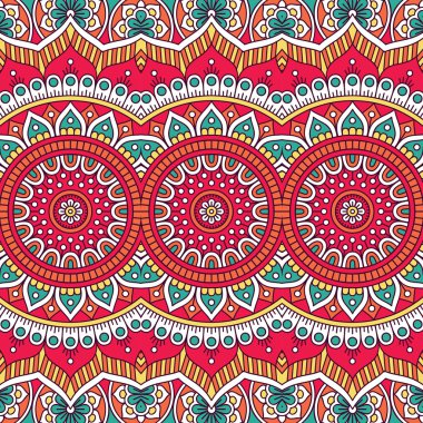 etnik çiçek seamless modeli