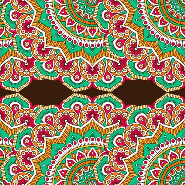 etnik çiçek seamless modeli