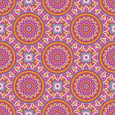 etnik çiçek seamless modeli