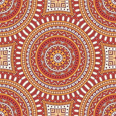 etnik çiçek seamless modeli