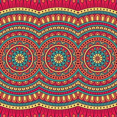 etnik çiçek seamless modeli