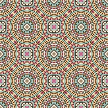 etnik çiçek seamless modeli