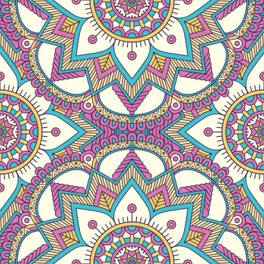 etnik çiçek seamless modeli