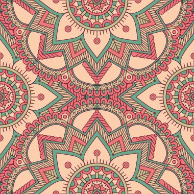 etnik çiçek seamless modeli