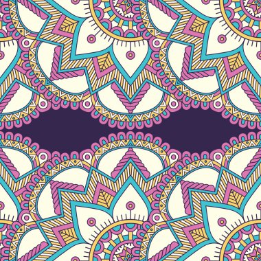 etnik çiçek seamless modeli