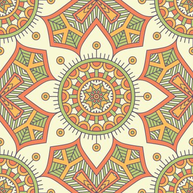 etnik çiçek seamless modeli