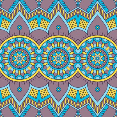 etnik çiçek seamless modeli