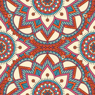 etnik çiçek seamless modeli