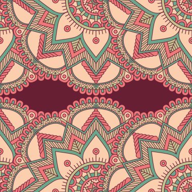 etnik çiçek seamless modeli