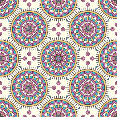 etnik çiçek seamless modeli