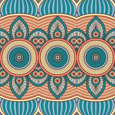 etnik çiçek seamless modeli