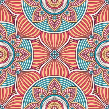 etnik çiçek seamless modeli