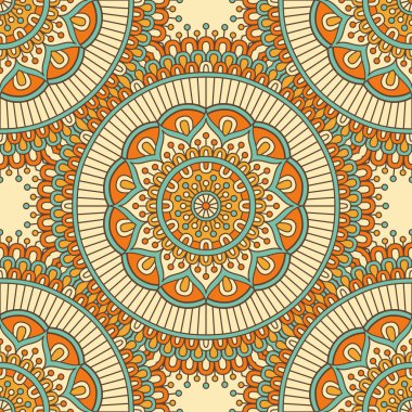 etnik çiçek seamless modeli