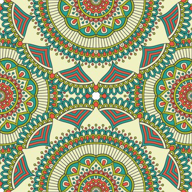 etnik çiçek seamless modeli