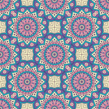 etnik çiçek seamless modeli