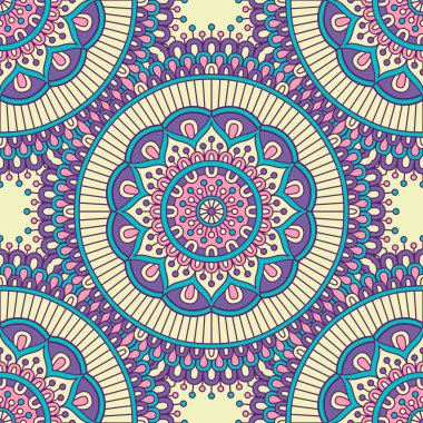 etnik çiçek seamless modeli