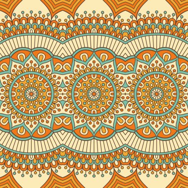 etnik çiçek seamless modeli