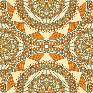 etnik çiçek seamless modeli