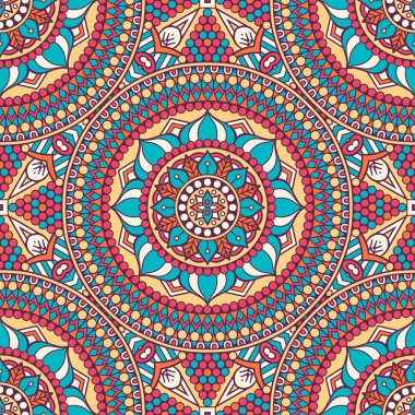 etnik çiçek seamless modeli