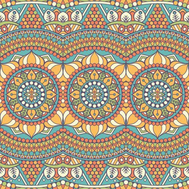 etnik çiçek seamless modeli