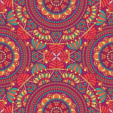 etnik çiçek seamless modeli