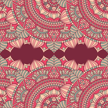 etnik çiçek seamless modeli