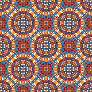 etnik çiçek seamless modeli