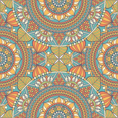 etnik çiçek seamless modeli