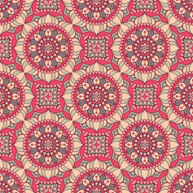 etnik çiçek seamless modeli