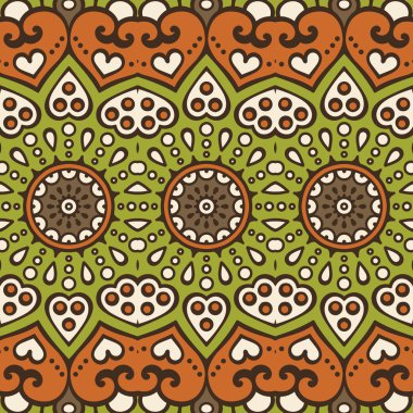 etnik çiçek seamless modeli