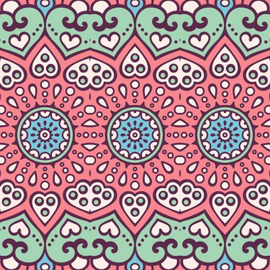 etnik çiçek seamless modeli