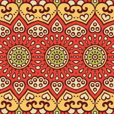 etnik çiçek seamless modeli