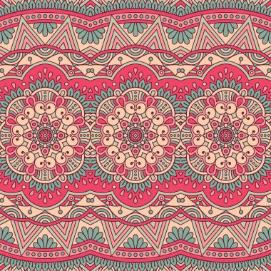 etnik çiçek seamless modeli