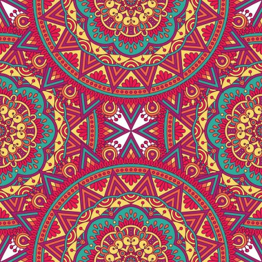 etnik çiçek seamless modeli