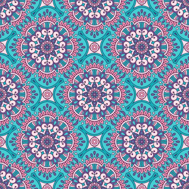 etnik çiçek seamless modeli