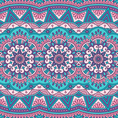 etnik çiçek seamless modeli