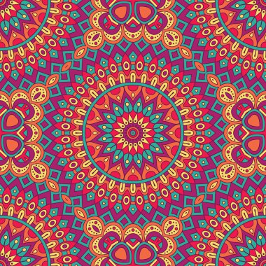 etnik çiçek seamless modeli