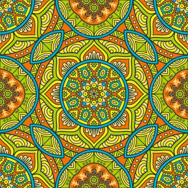 etnik çiçek seamless modeli