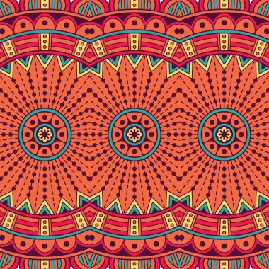 etnik çiçek seamless modeli