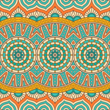 etnik çiçek seamless modeli