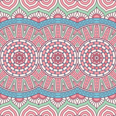 etnik çiçek seamless modeli