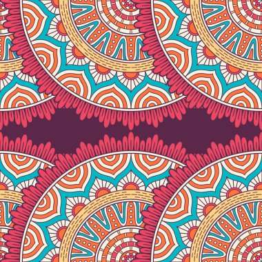 etnik çiçek seamless modeli