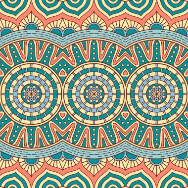 etnik çiçek seamless modeli