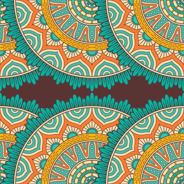 etnik çiçek seamless modeli