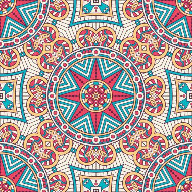 etnik çiçek seamless modeli