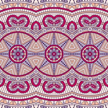 etnik çiçek seamless modeli