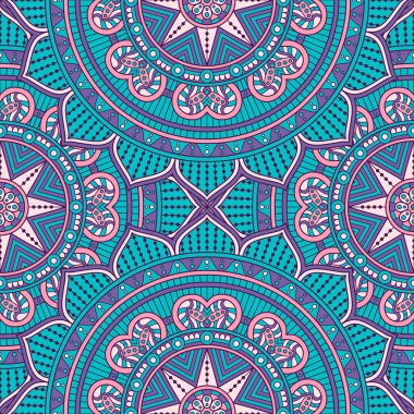 etnik çiçek seamless modeli