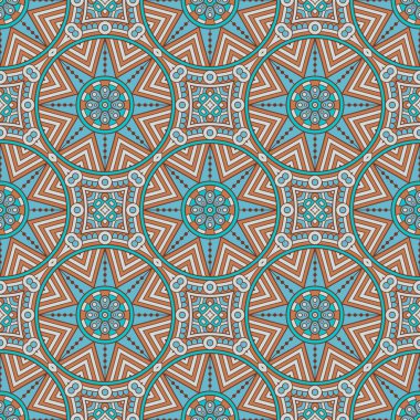 etnik çiçek seamless modeli