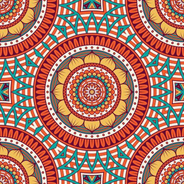 etnik çiçek seamless modeli